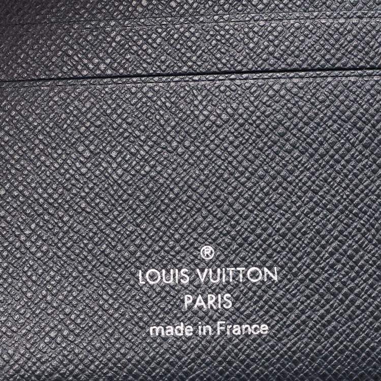 Pre Owned Louis Vuitton Navy Blue Leather Multiple Bifold Wallet