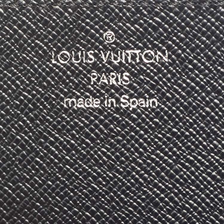Pre Owned Louis Vuitton Black Taiga Leather Business Card Holder