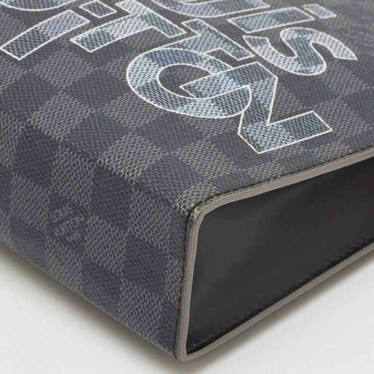 Pre Owned Louis Vuitton Damier Graphite Canvas Pochette Voyage MM