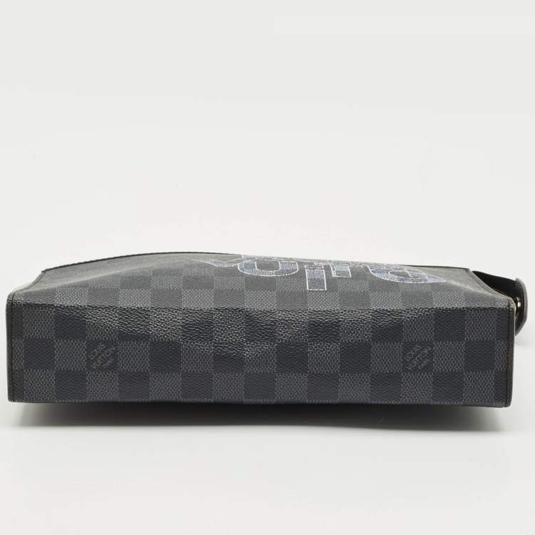 Pre Owned Louis Vuitton Damier Graphite Canvas Pochette Voyage MM
