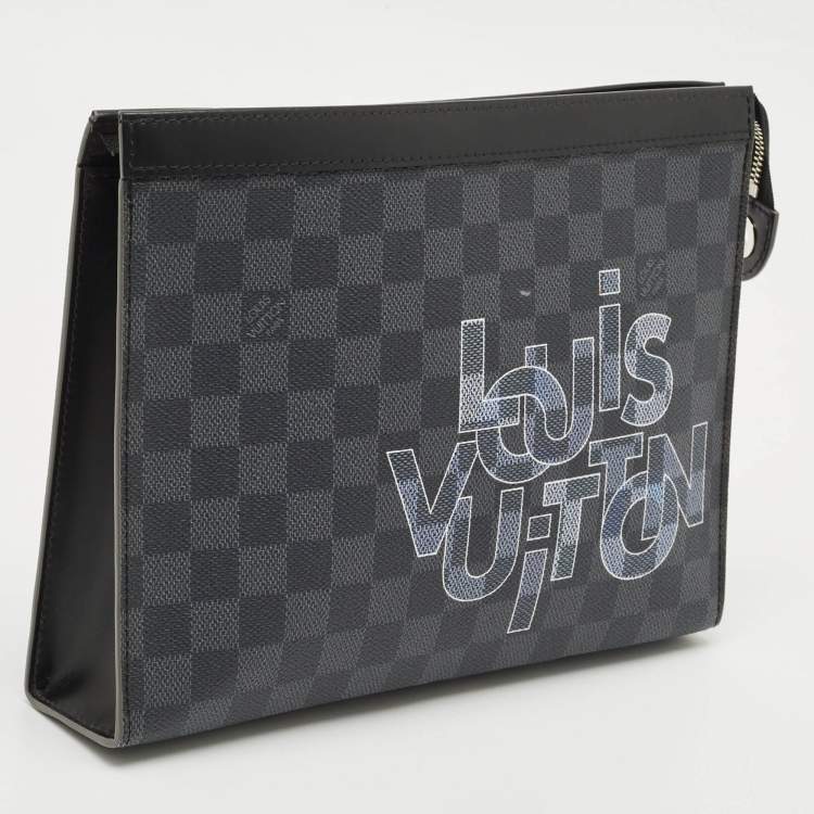 Pre Owned Louis Vuitton Damier Graphite Canvas Pochette Voyage MM