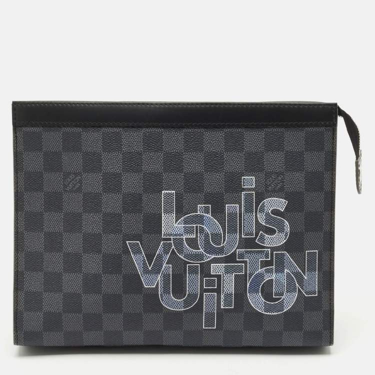 Pre Owned Louis Vuitton Damier Graphite Canvas Pochette Voyage MM