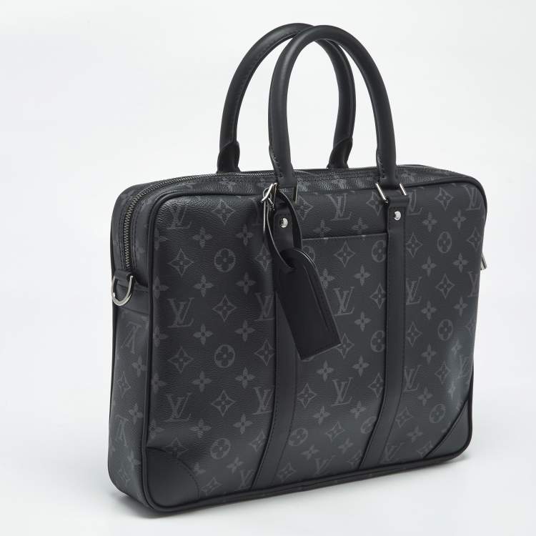 Pre Owned Louis Vuitton Monogram Eclipse Canvas Porte Documents Voyage PM Bag