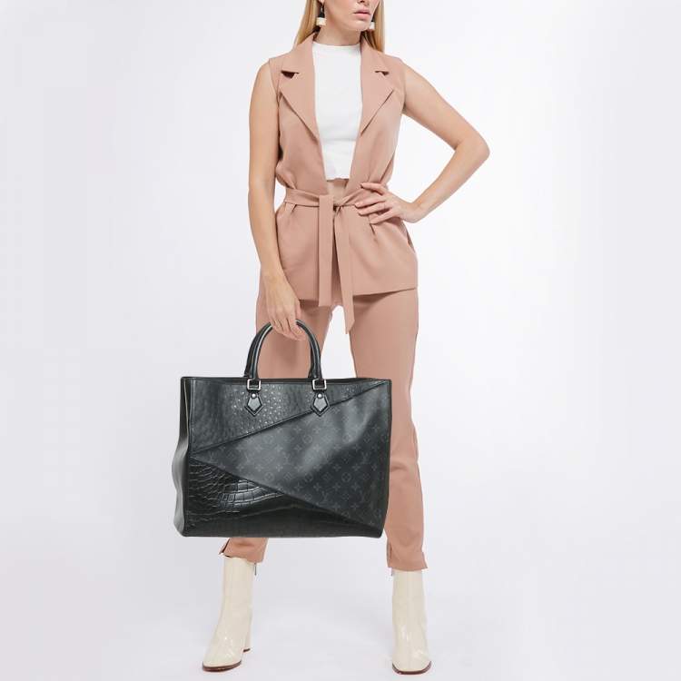 Pre Owned Louis Vuitton Monogram Eclipse Canvas and Leather Grand Sac Tote