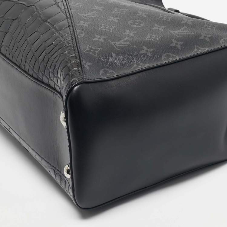 Pre Owned Louis Vuitton Monogram Eclipse Canvas and Leather Grand Sac Tote