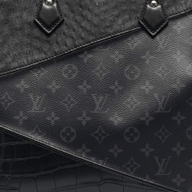Pre Owned Louis Vuitton Monogram Eclipse Canvas and Leather Grand Sac Tote