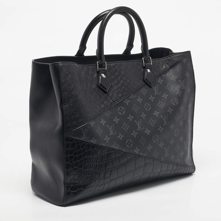 Pre Owned Louis Vuitton Monogram Eclipse Canvas and Leather Grand Sac Tote