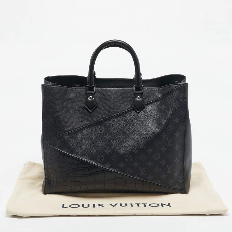 Pre Owned Louis Vuitton Monogram Eclipse Canvas and Leather Grand Sac Tote
