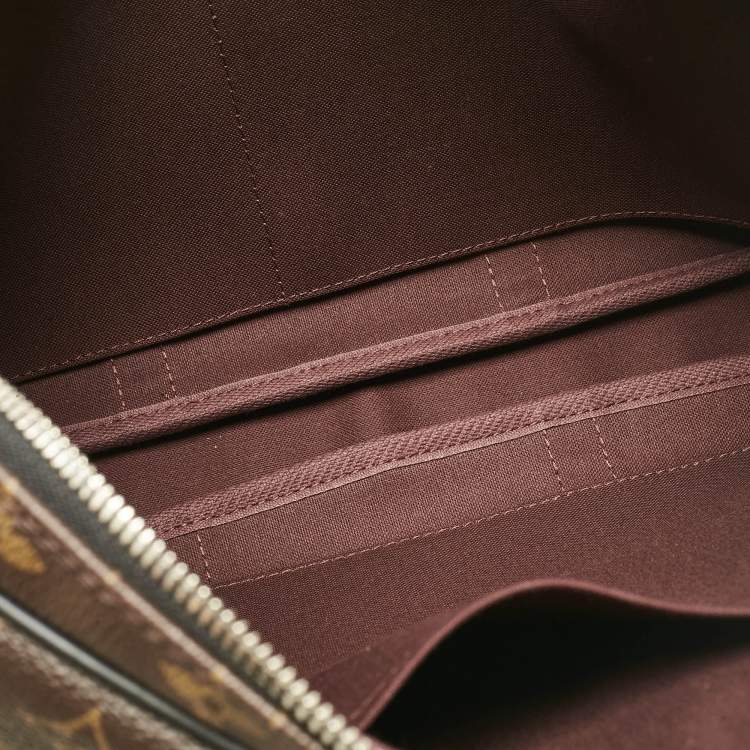 Pre Owned Louis Vuitton Monogram Macassar Canvas Porte Documents Voyage PM Briefcase