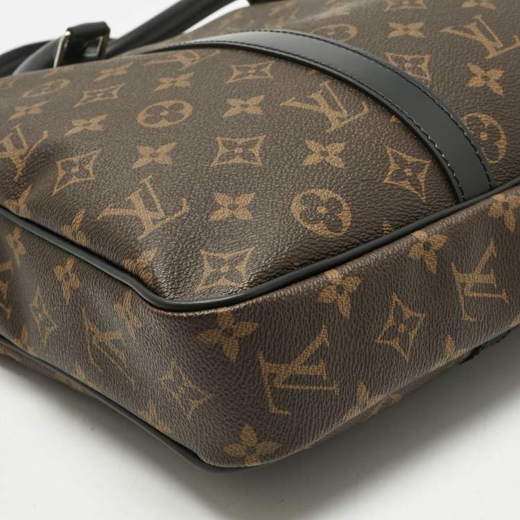 Pre Owned Louis Vuitton Monogram Macassar Canvas Porte Documents Voyage PM Briefcase