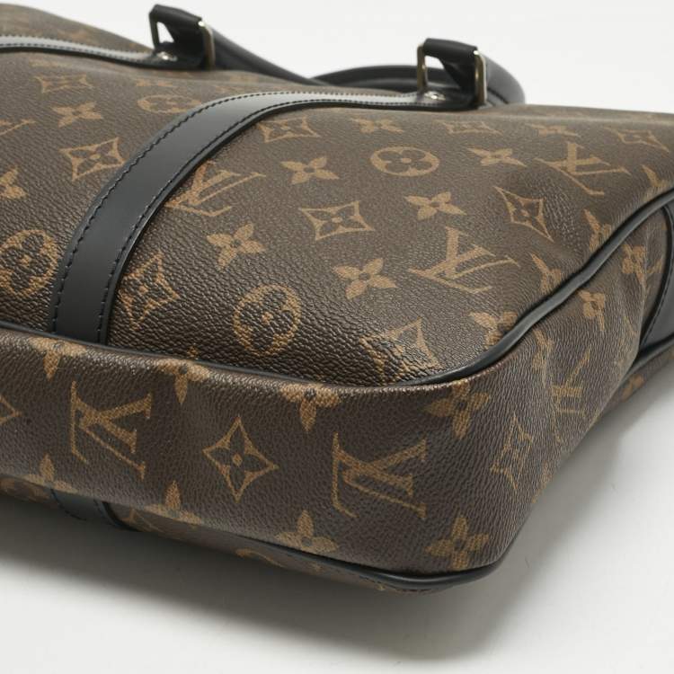 Pre Owned Louis Vuitton Monogram Macassar Canvas Porte Documents Voyage PM Briefcase