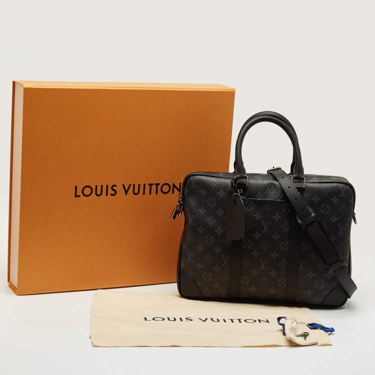 Pre Owned Louis Vuitton Monogram Eclipse Canvas Porte Documents Voyage PM Bag