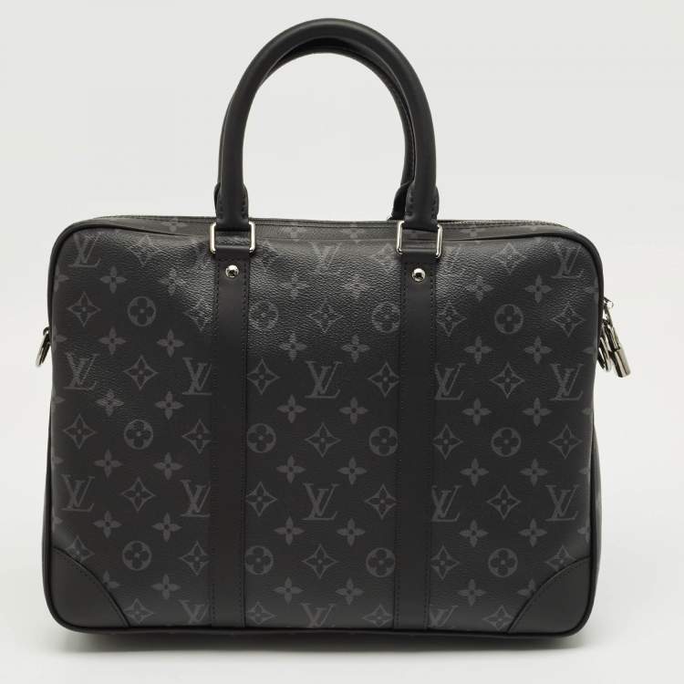 Pre Owned Louis Vuitton Monogram Eclipse Canvas Porte Documents Voyage PM Bag