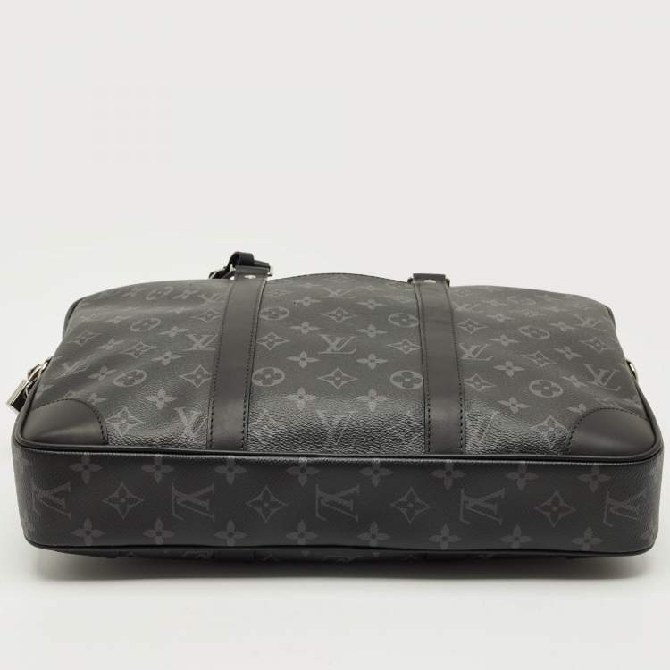 Pre Owned Louis Vuitton Monogram Eclipse Canvas Porte Documents Voyage PM Bag