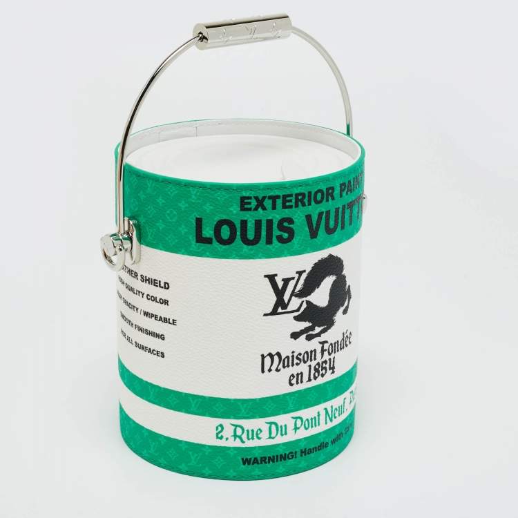 Pre Owned Louis Vuitton Green Monogram Canvas LV Paint Can Bag