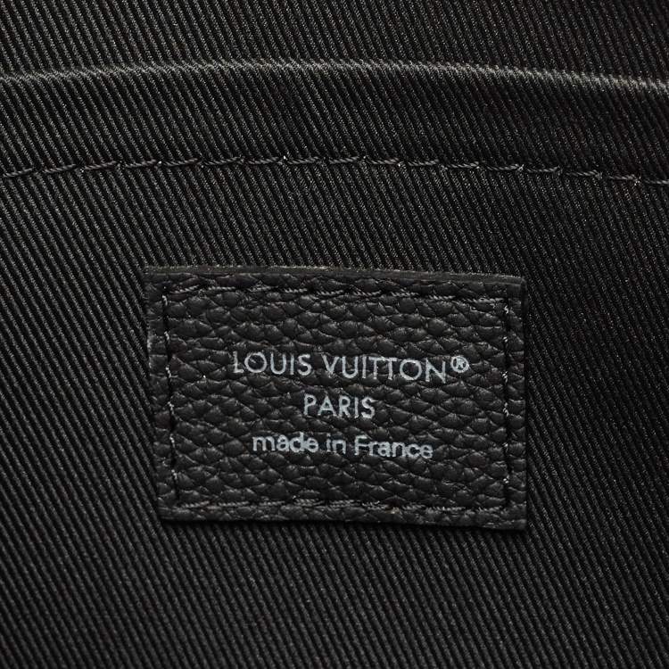 Pre Owned Louis Vuitton Black Damoflage Canvas Pochette Voyage Souple