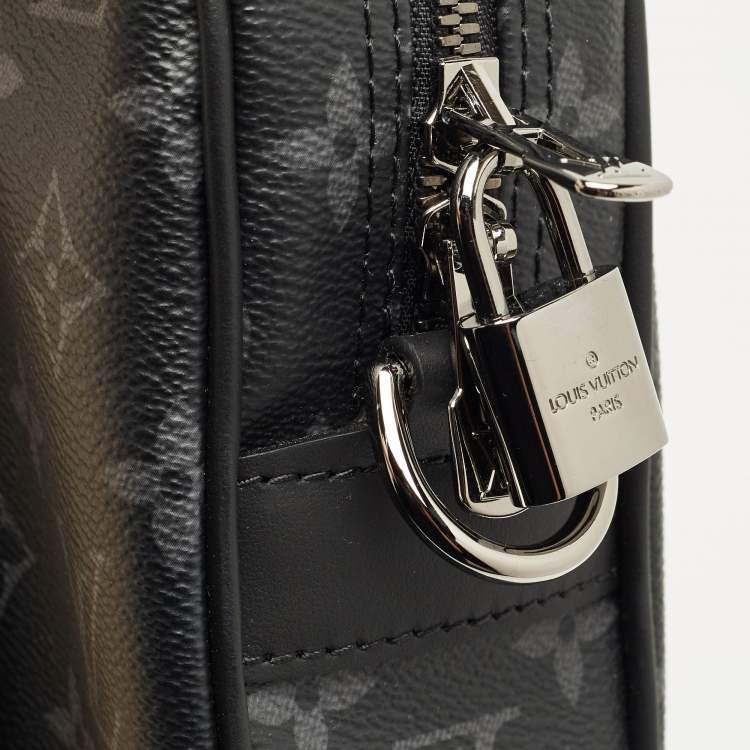 Pre Owned Louis Vuitton Monogram Eclipse Canvas Porte Documents Voyage PM Bag