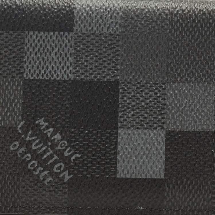 Pre Owned Louis Vuitton Black Damoflage Canvas Pocket Organizer