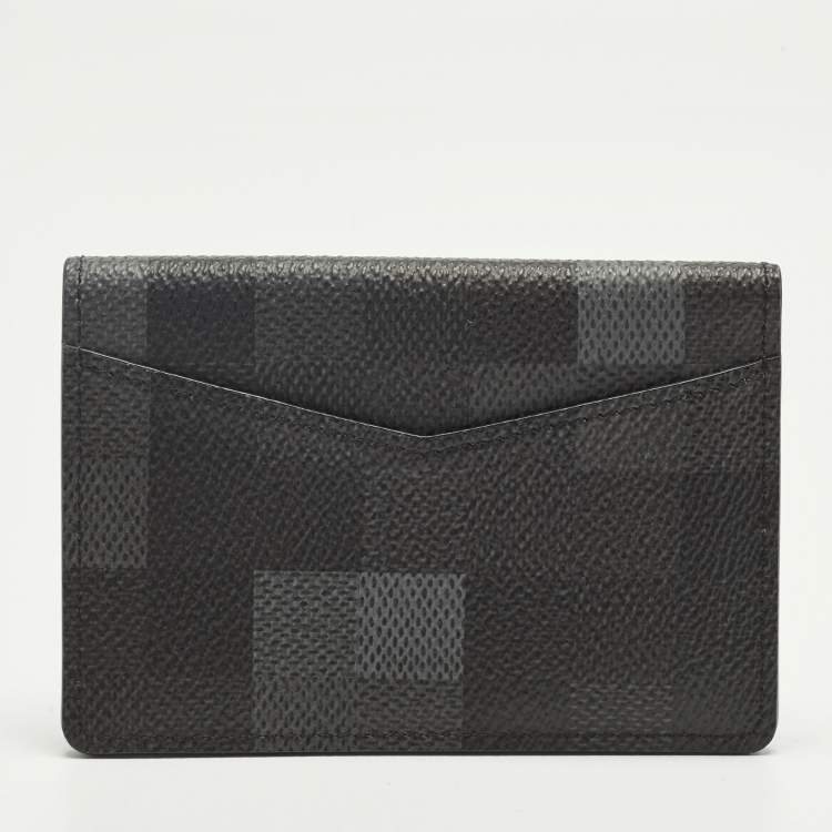 Pre Owned Louis Vuitton Black Damoflage Canvas Pocket Organizer