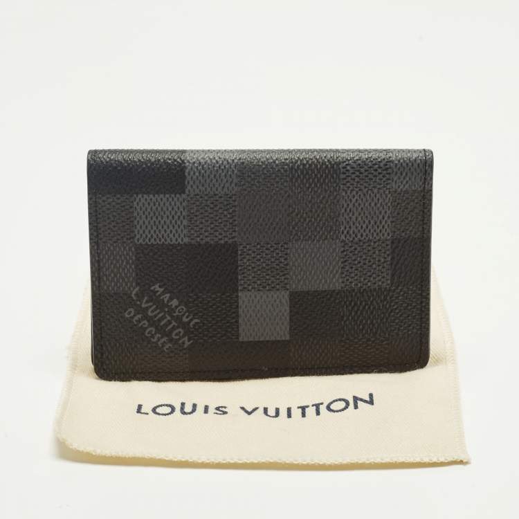 Pre Owned Louis Vuitton Black Damoflage Canvas Pocket Organizer