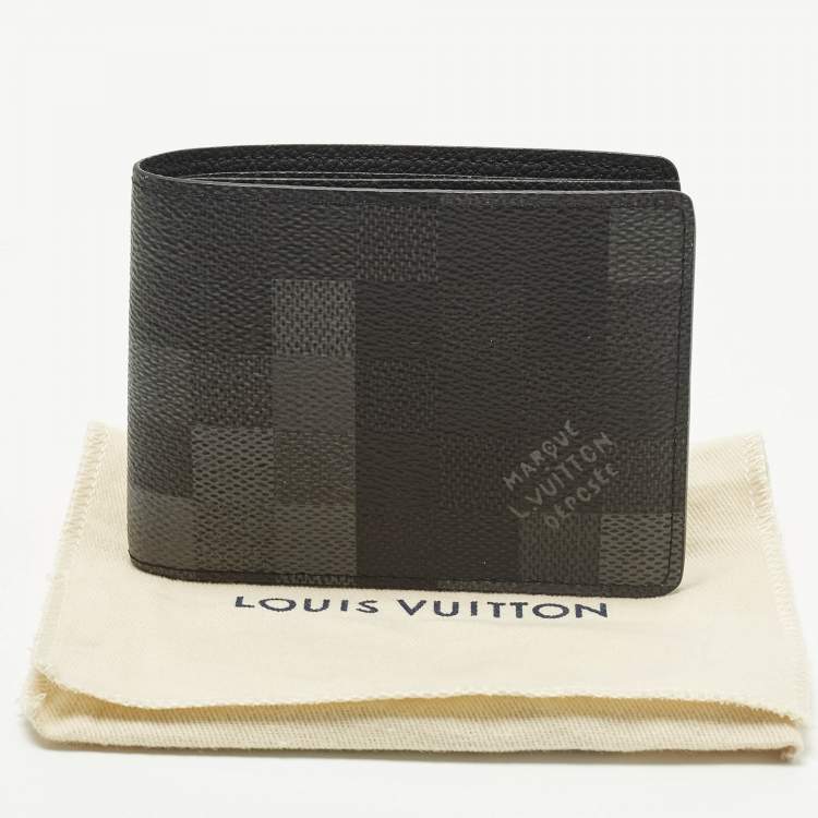 Pre Owned Louis Vuitton Slender Damoflage Canvas Wallet