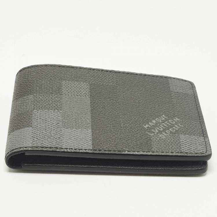 Pre Owned Louis Vuitton Slender Damoflage Canvas Wallet