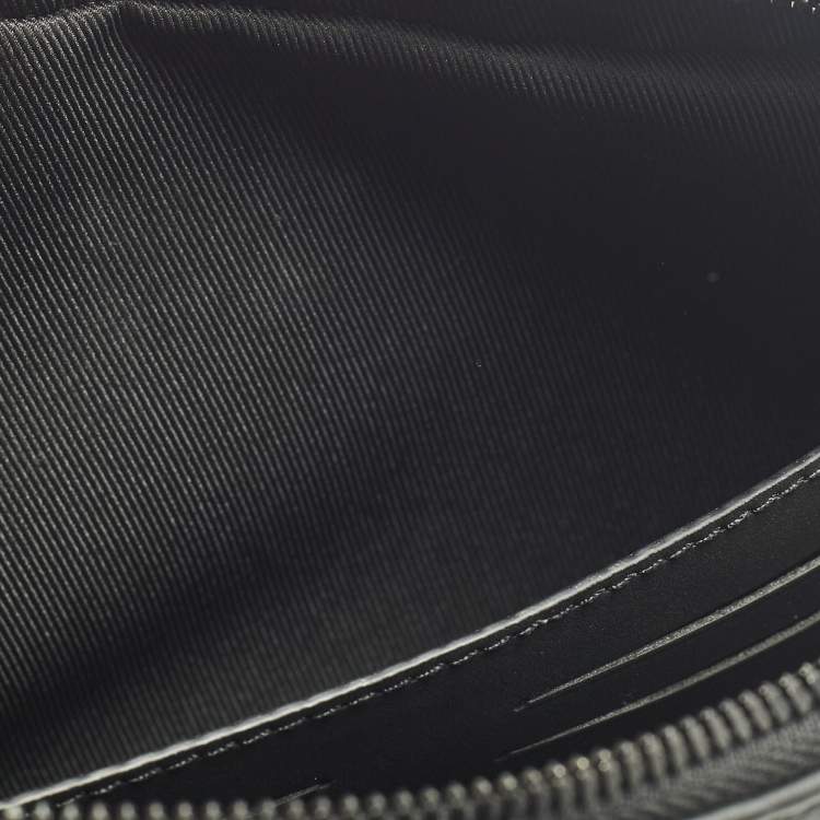 Pre Owned Louis Vuitton Kasai Black Monogram Shadow Embossed Leather Pochette 