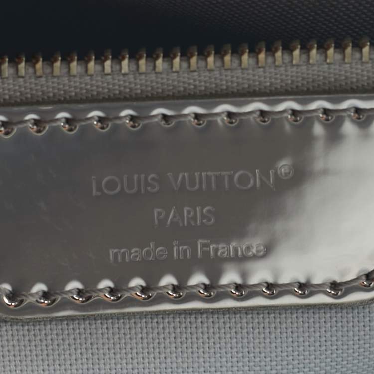 Pre Owned Louis Vuitton Keepall Bandouliere 50 Silver Monogram Mirror Canvas Duffel Bag