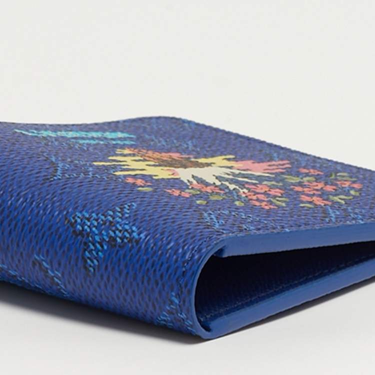 Pre Owned Louis Vuitton Slender Blue Monogram Canvas Bifold Wallet