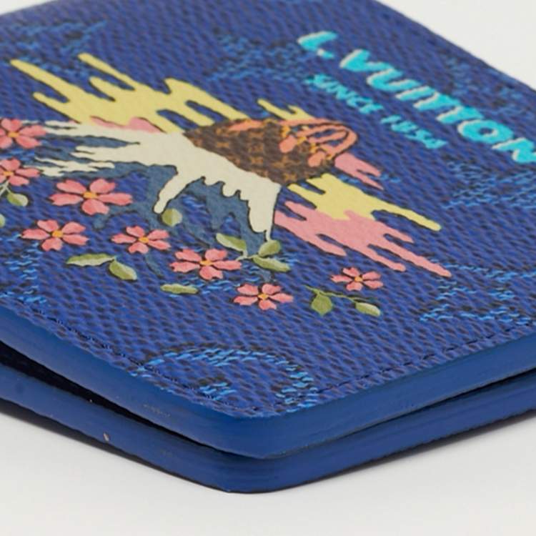 Pre Owned Louis Vuitton Slender Blue Monogram Canvas Bifold Wallet