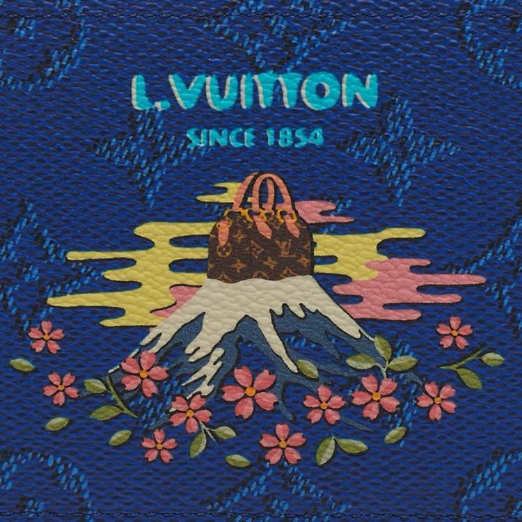 Pre Owned Louis Vuitton Slender Blue Monogram Canvas Bifold Wallet