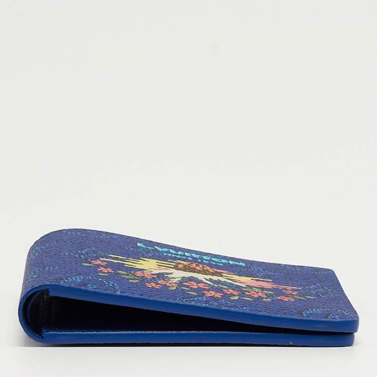 Pre Owned Louis Vuitton Slender Blue Monogram Canvas Bifold Wallet