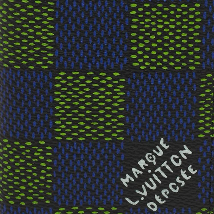 Pre Owned Louis Vuitton Blue/Green Damier Heritage Canvas Pocket Organizer