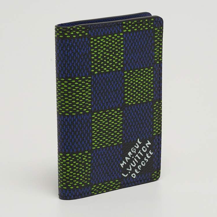 Pre Owned Louis Vuitton Blue/Green Damier Heritage Canvas Pocket Organizer