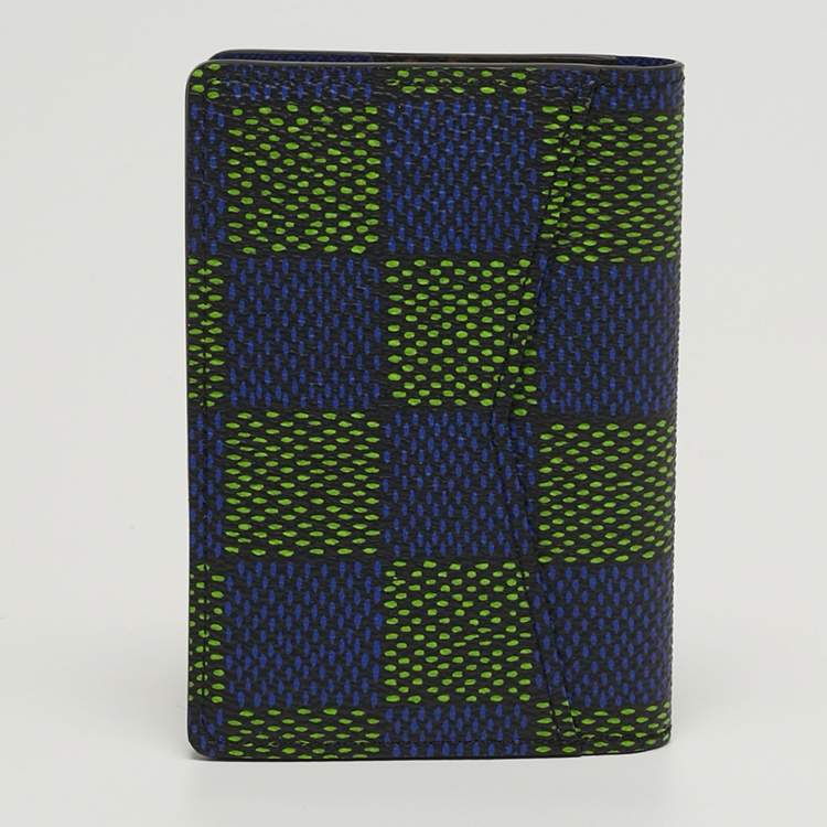 Pre Owned Louis Vuitton Blue/Green Damier Heritage Canvas Pocket Organizer