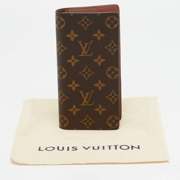 Pre Owned Louis Vuitton Brazza Monogram Canvas Long Wallet
