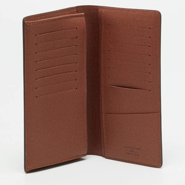 Pre Owned Louis Vuitton Brazza Monogram Canvas Long Wallet