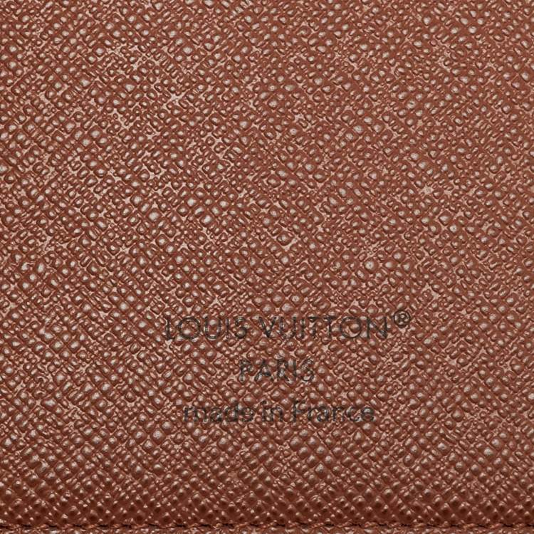 Pre Owned Louis Vuitton Brazza Monogram Canvas Long Wallet