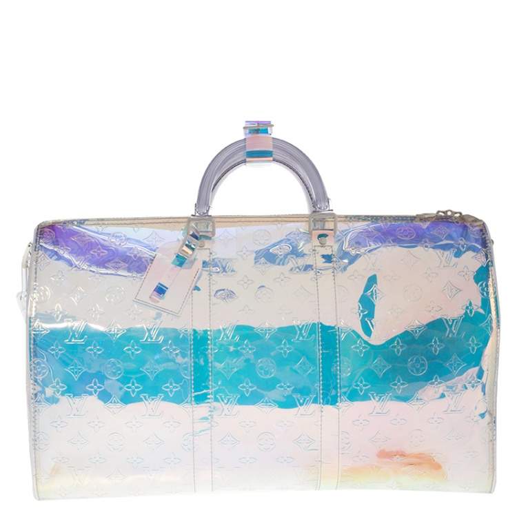Pre Owned Louis Vuitton Monogram Prism Keepall Bandouliere 50 Bag