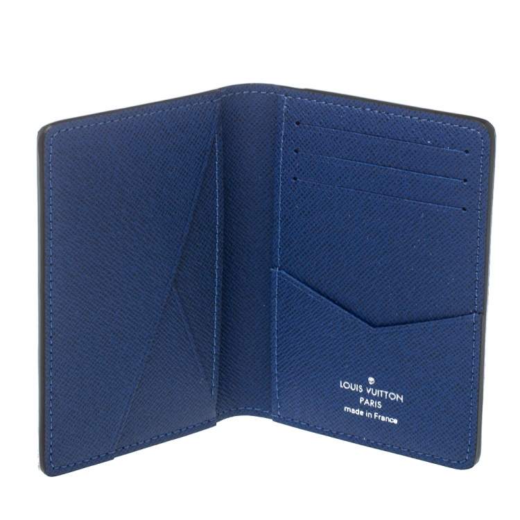 Pocket organizer cloth small bag Louis Vuitton Blue in Cloth