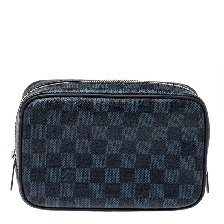 Pre Owned Louis Vuitton Damier Cobalt Toilet Pouch PM