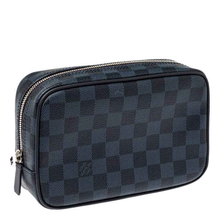Pre Owned Louis Vuitton Damier Cobalt Toilet Pouch PM