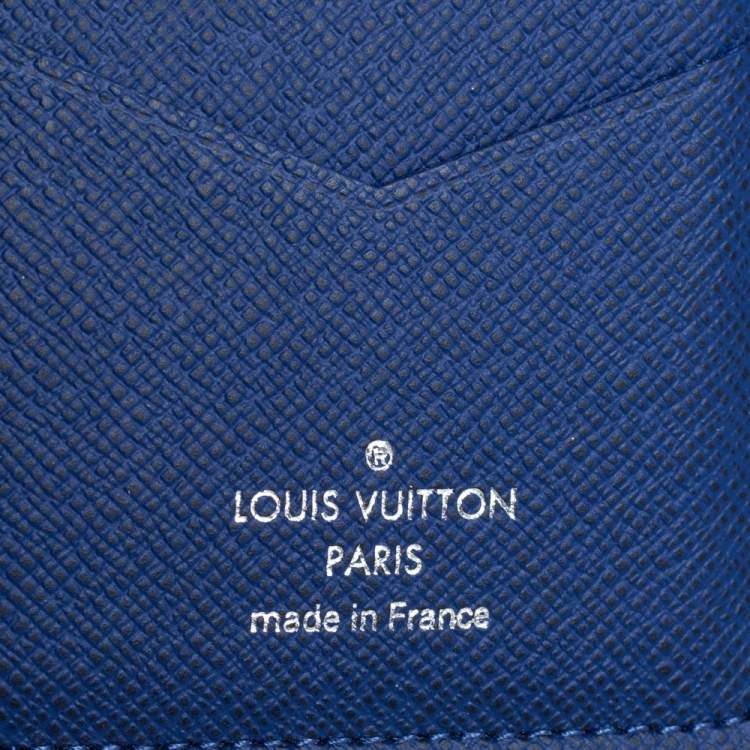 Pre Owned Louis Vuitton Cobalt Monogram Coated Canvas Taïgarama Pocket Organizer
