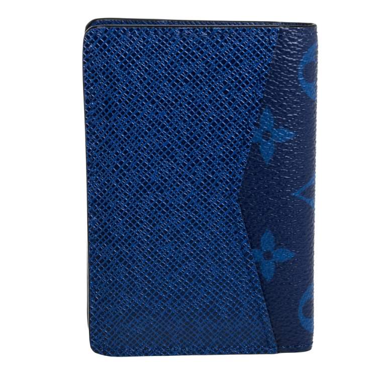 Pre Owned Louis Vuitton Cobalt Monogram Coated Canvas Taïgarama Pocket Organizer