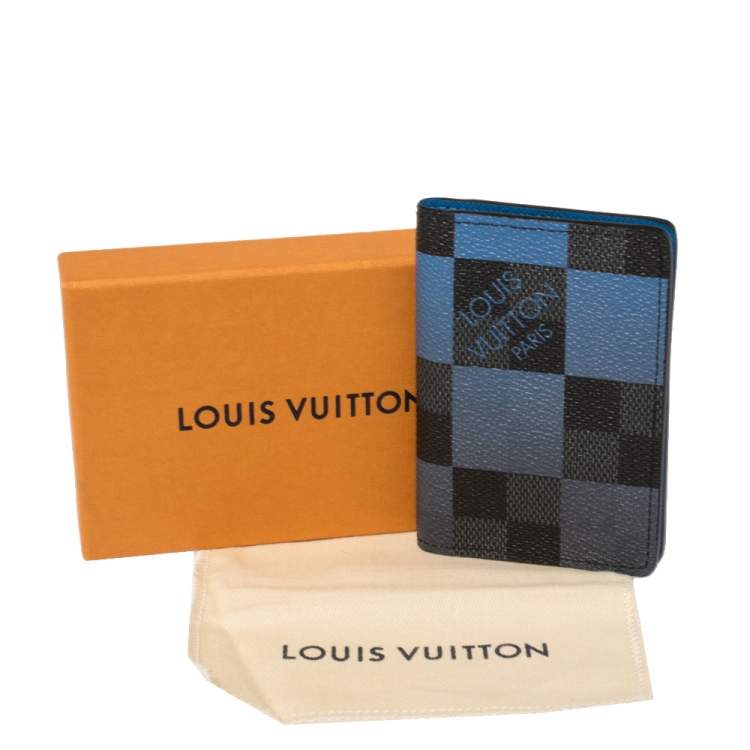 Pre Owned Louis Vuitton Blue Damier Graphite Giant Canvas Pocket Organiser
