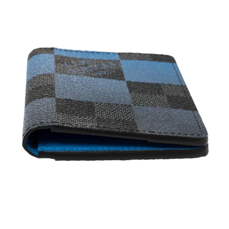 Pre Owned Louis Vuitton Blue Damier Graphite Giant Canvas Pocket Organiser