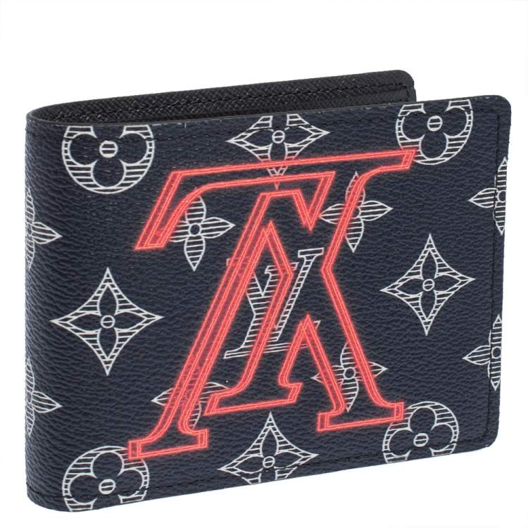 Pre Owned Louis Vuitton Ink Monogram Canvas Upside Down Multiple Bifold Wallet
