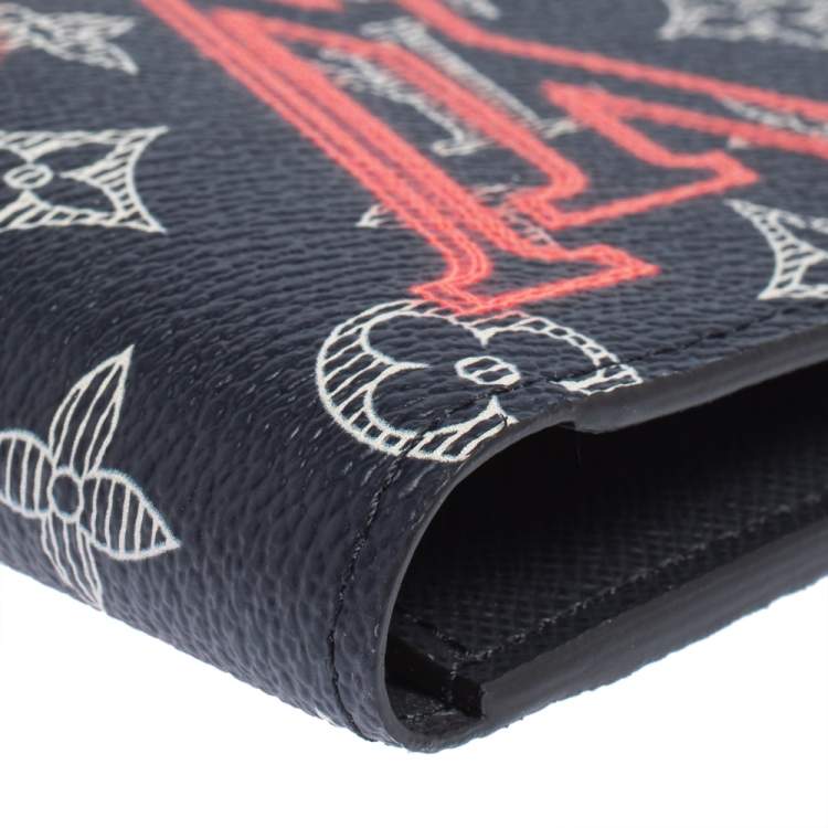 Pre Owned Louis Vuitton Ink Monogram Canvas Upside Down Multiple Bifold Wallet