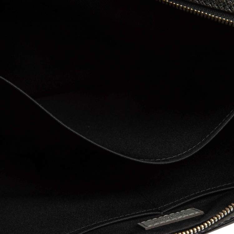 Pre Owned Louis Vuitton Black Taiga Leather Porte Documents Voyage PM Bag