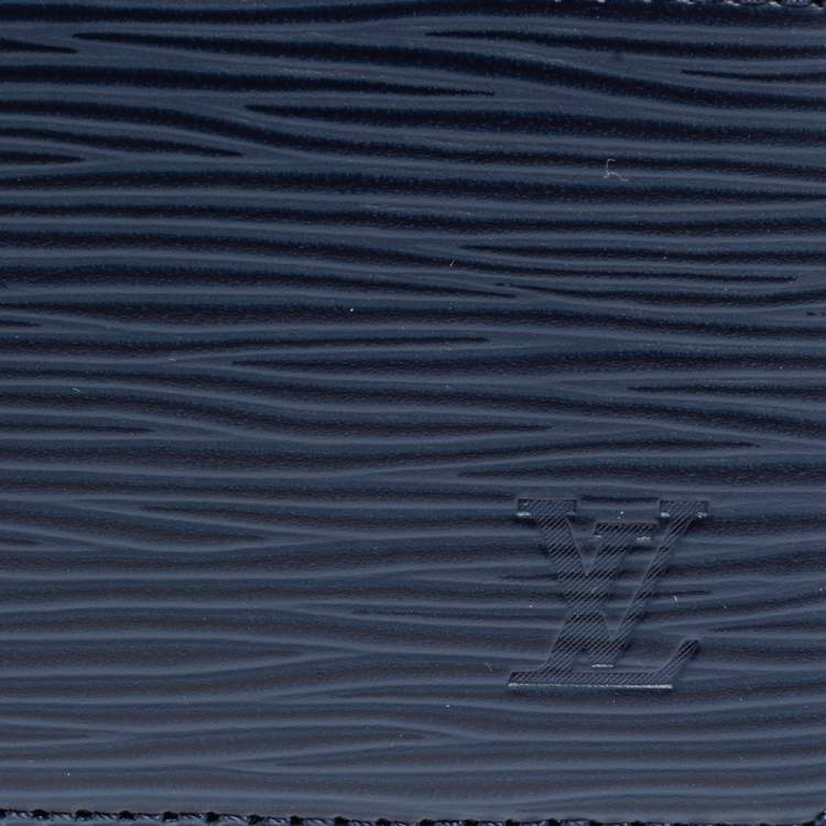 Pre Owned Louis Vuitton Navy Blue Epi Leather Card Holder